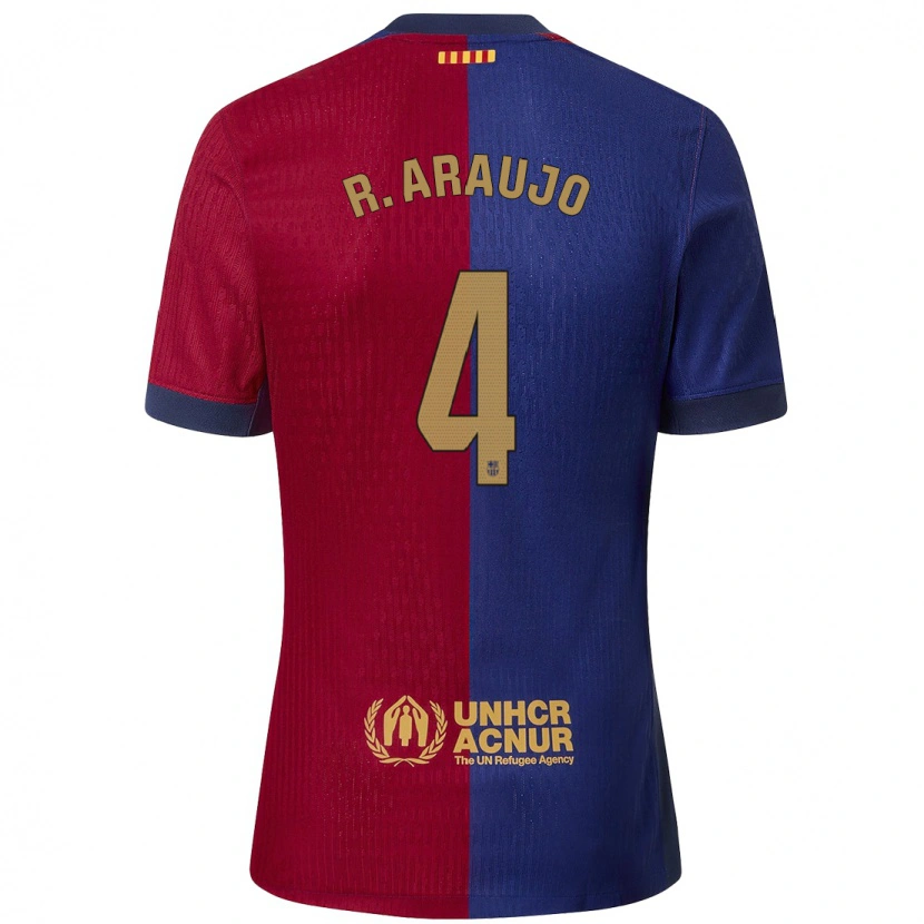 Danxen Heren Ronald Araujo #4 Blauw Rood Thuisshirt Thuistenue 2024/25 T-Shirt