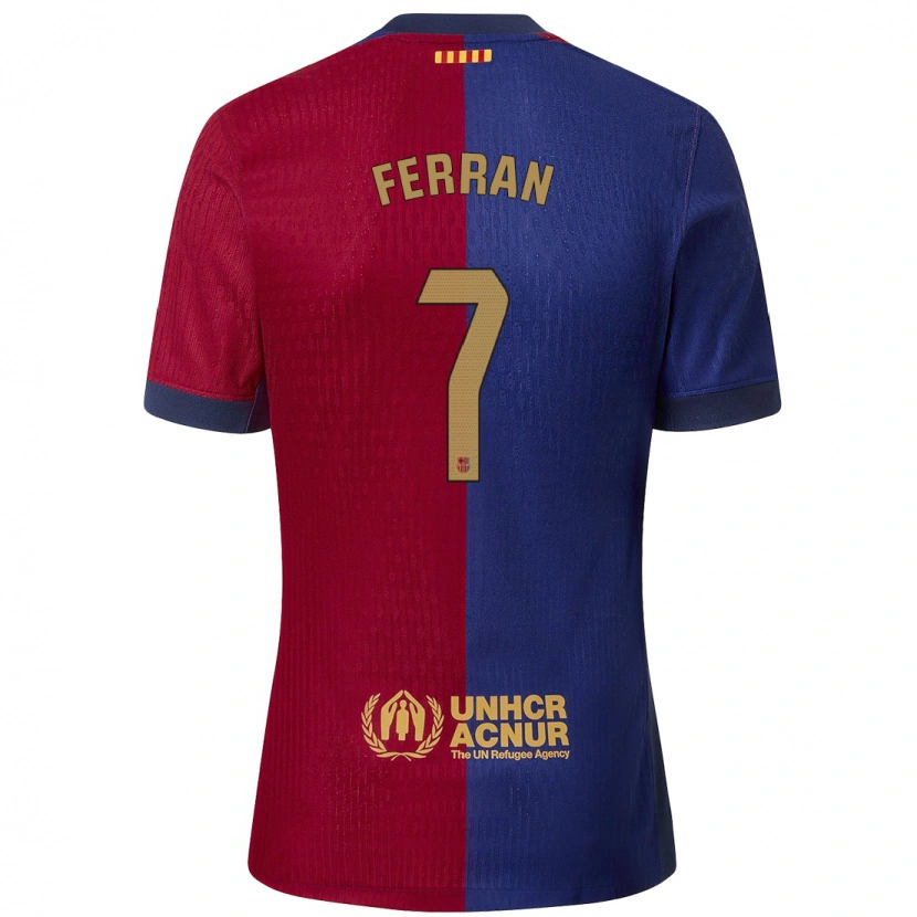 Danxen Heren Ferran Torres #7 Blauw Rood Thuisshirt Thuistenue 2024/25 T-Shirt