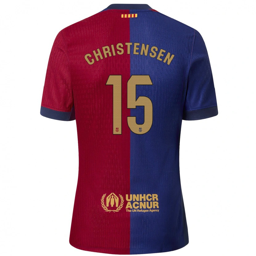 Danxen Heren Andreas Christensen #15 Blauw Rood Thuisshirt Thuistenue 2024/25 T-Shirt