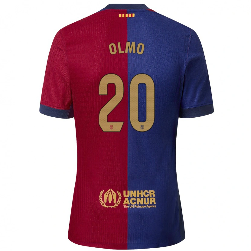 Danxen Heren Dani Olmo #20 Blauw Rood Thuisshirt Thuistenue 2024/25 T-Shirt