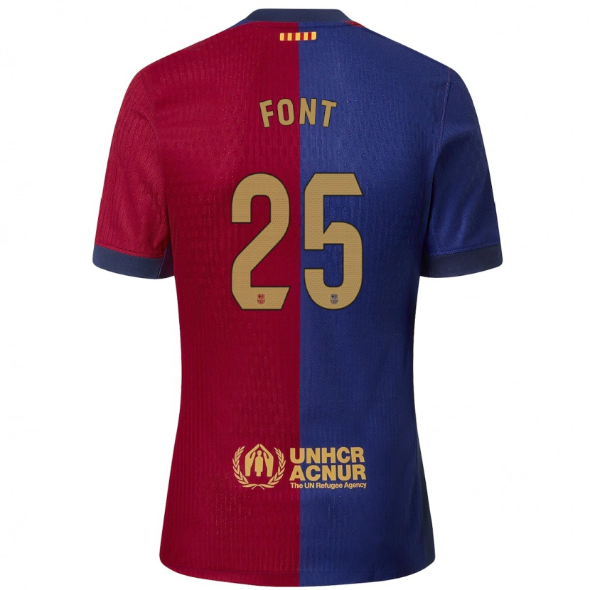 Danxen Heren Gemma Font #25 Blauw Rood Thuisshirt Thuistenue 2024/25 T-Shirt