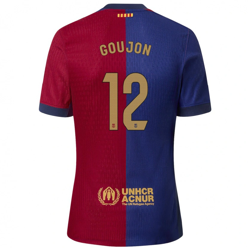 Danxen Heren Iker Goujón #12 Blauw Rood Thuisshirt Thuistenue 2024/25 T-Shirt