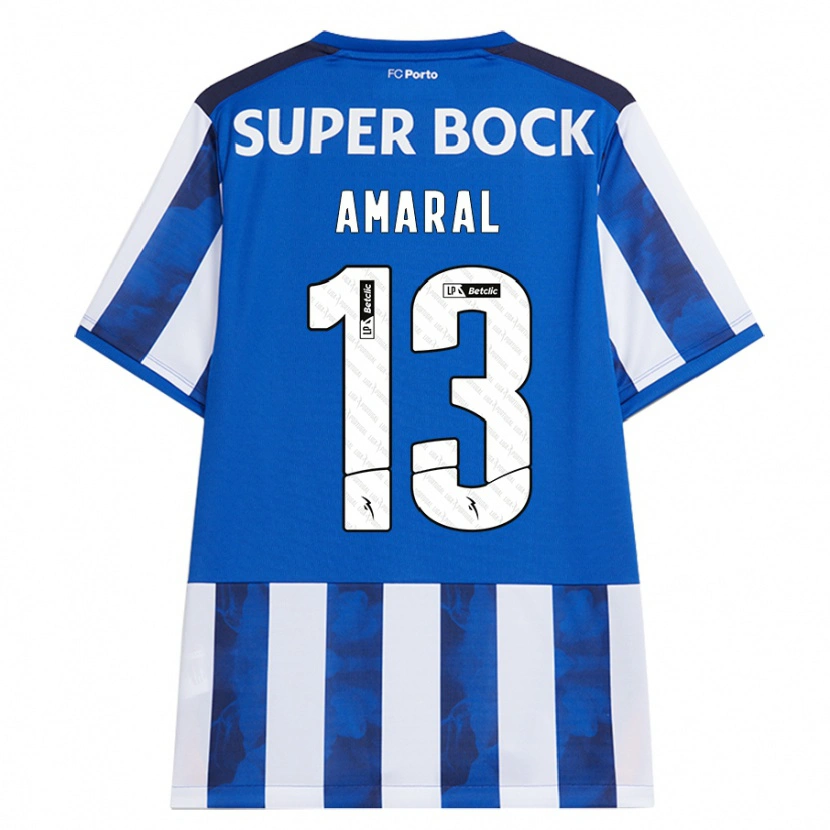Danxen Heren Fábio Amaral #13 Blauw Wit Thuisshirt Thuistenue 2024/25 T-Shirt