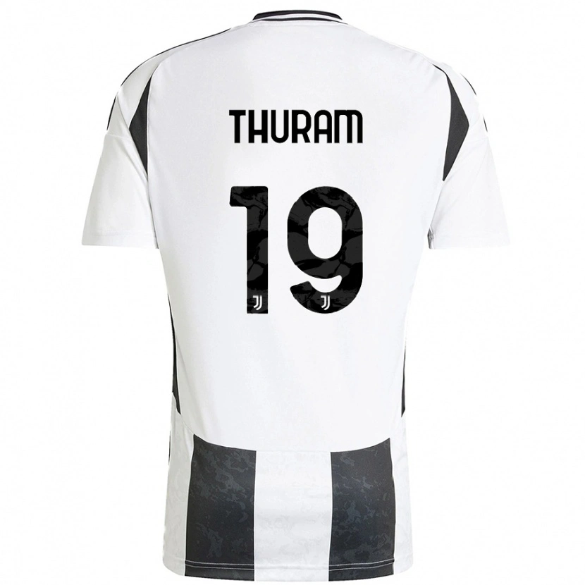 Danxen Heren Khéphren Thuram #19 Wit Zwart Thuisshirt Thuistenue 2024/25 T-Shirt