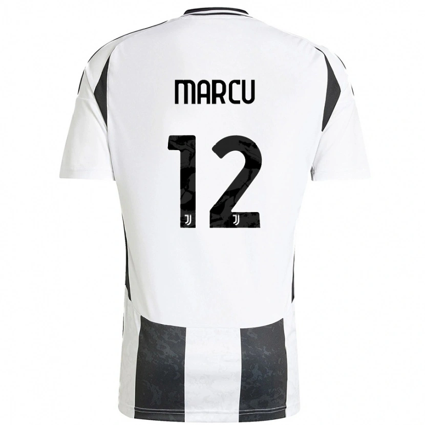 Danxen Heren Alessio Marcu #12 Wit Zwart Thuisshirt Thuistenue 2024/25 T-Shirt