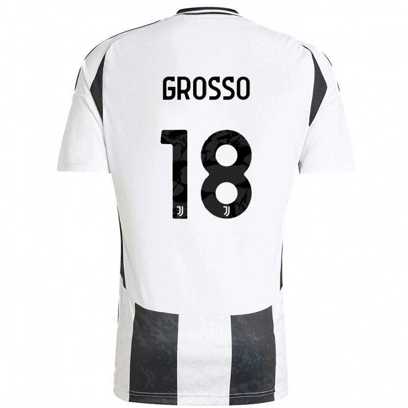 Danxen Heren Filippo Grosso #18 Wit Zwart Thuisshirt Thuistenue 2024/25 T-Shirt