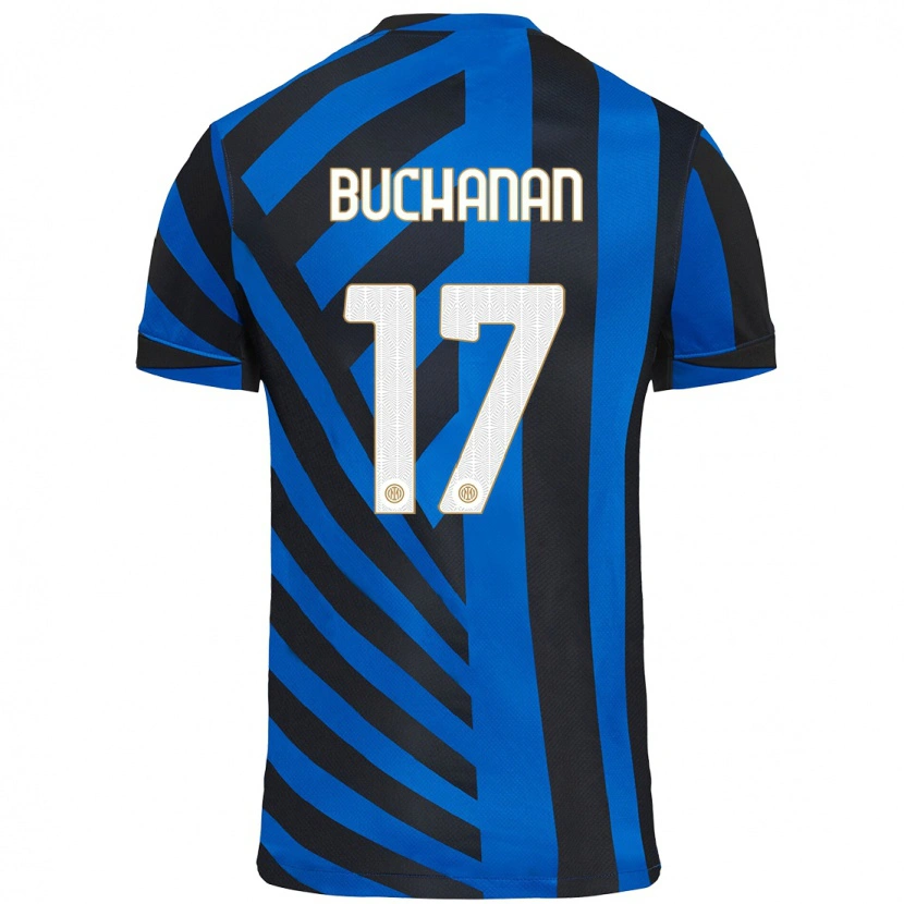 Danxen Heren Tajon Buchanan #17 Blauw Zwart Thuisshirt Thuistenue 2024/25 T-Shirt