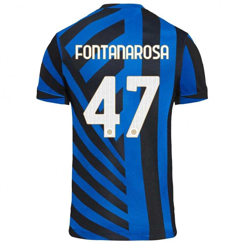 Danxen Heren Alessandro Fontanarosa #47 Blauw Zwart Thuisshirt Thuistenue 2024/25 T-Shirt