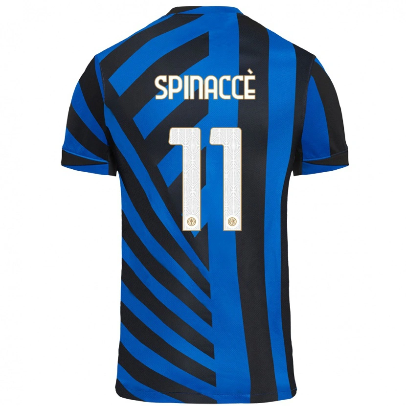 Danxen Heren Matteo Spinaccè #11 Blauw Zwart Thuisshirt Thuistenue 2024/25 T-Shirt