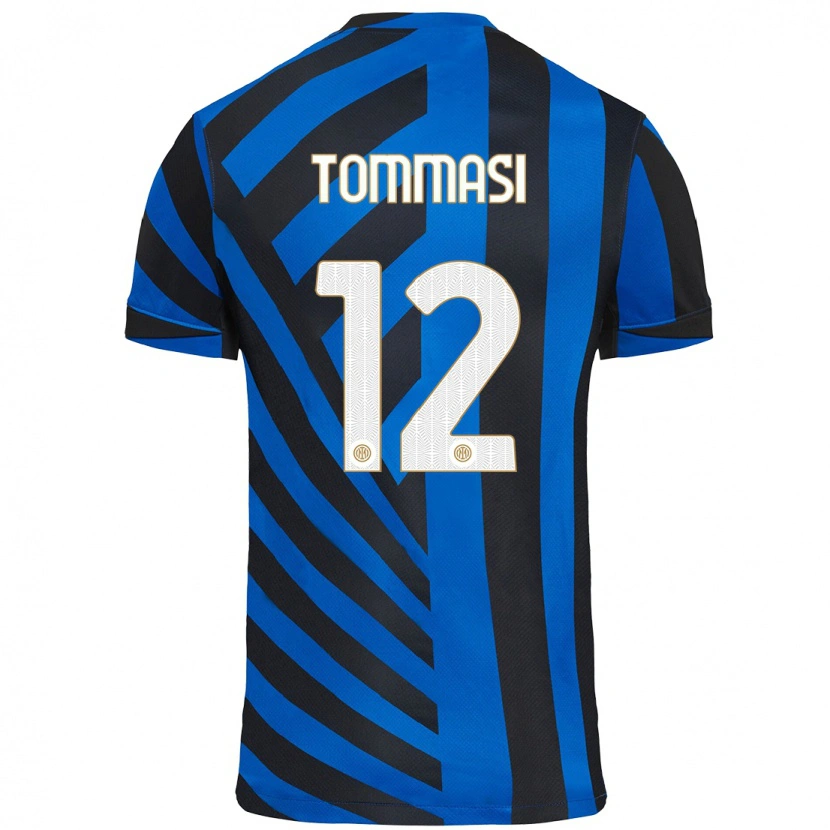 Danxen Heren Francesco Tommasi #12 Blauw Zwart Thuisshirt Thuistenue 2024/25 T-Shirt