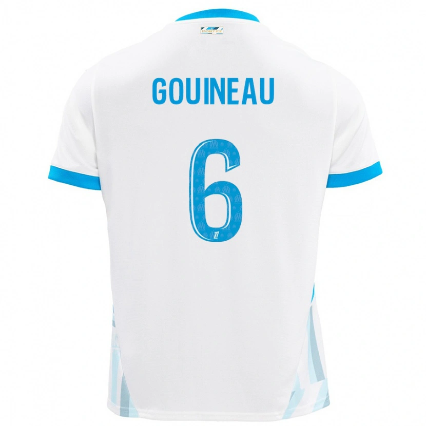 Danxen Heren Coline Gouineau #6 Wit Hemelsblauw Thuisshirt Thuistenue 2024/25 T-Shirt