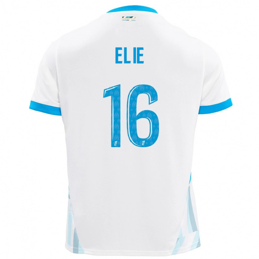 Danxen Heren Anaïs Elie #16 Wit Hemelsblauw Thuisshirt Thuistenue 2024/25 T-Shirt