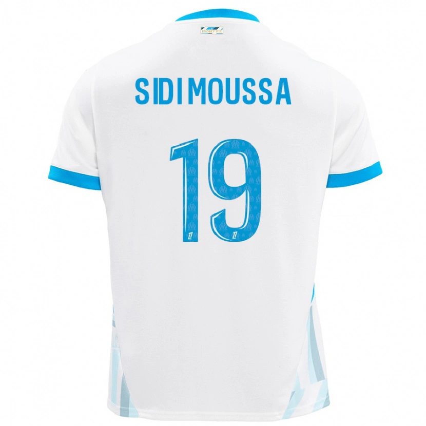 Danxen Heren Salima Sidi Moussa #19 Wit Hemelsblauw Thuisshirt Thuistenue 2024/25 T-Shirt