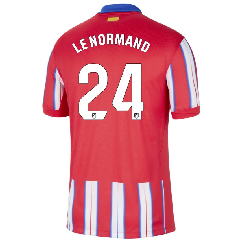Danxen Heren Robin Le Normand #24 Rood Wit Blauw Thuisshirt Thuistenue 2024/25 T-Shirt