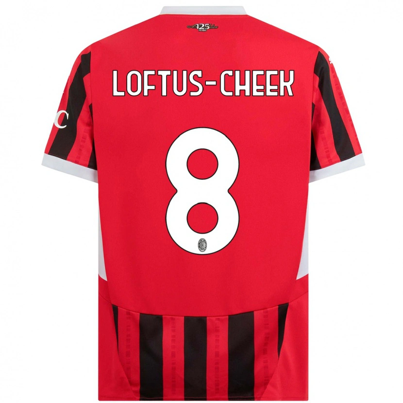 Danxen Heren Ruben Loftus-Cheek #8 Rood Zwart Thuisshirt Thuistenue 2024/25 T-Shirt