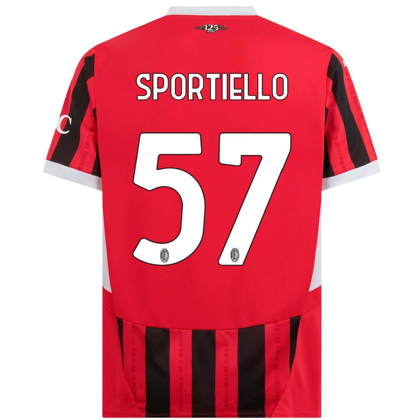 Danxen Heren Marco Sportiello #57 Rood Zwart Thuisshirt Thuistenue 2024/25 T-Shirt