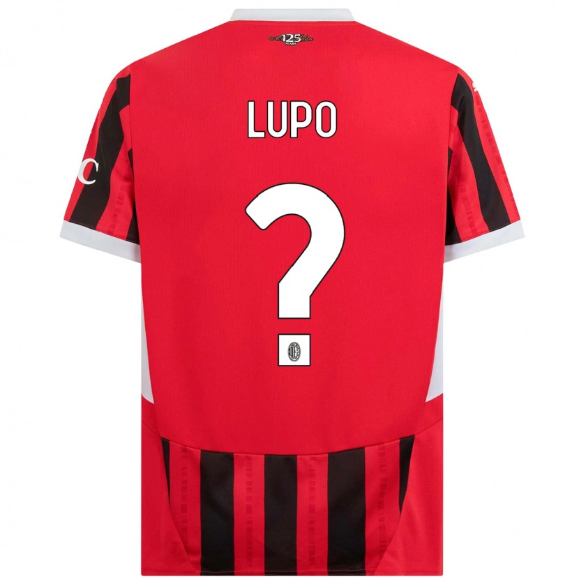 Danxen Heren Simone Lupo #0 Rood Zwart Thuisshirt Thuistenue 2024/25 T-Shirt