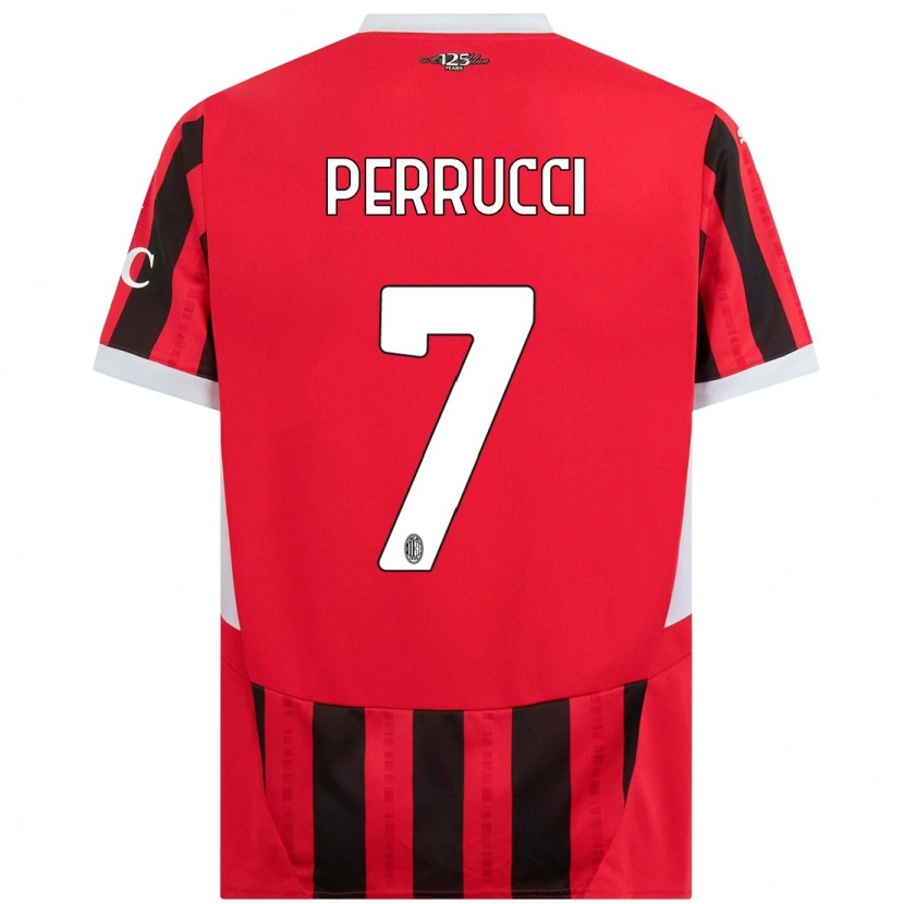 Danxen Heren Vincenzo Perrucci #7 Rood Zwart Thuisshirt Thuistenue 2024/25 T-Shirt