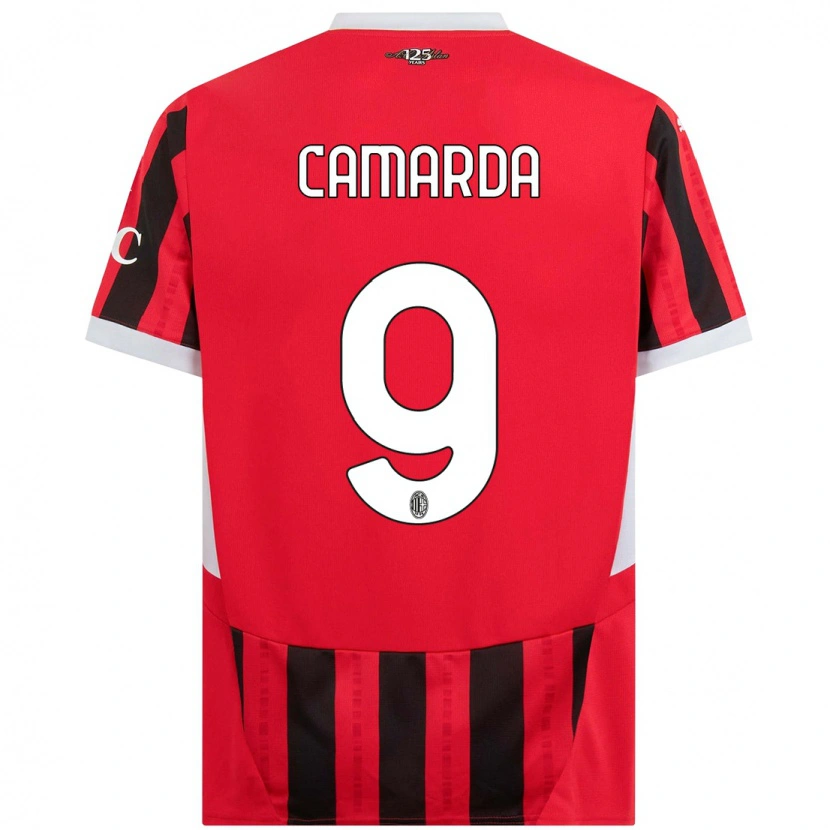 Danxen Heren Francesco Camarda #9 Rood Zwart Thuisshirt Thuistenue 2024/25 T-Shirt