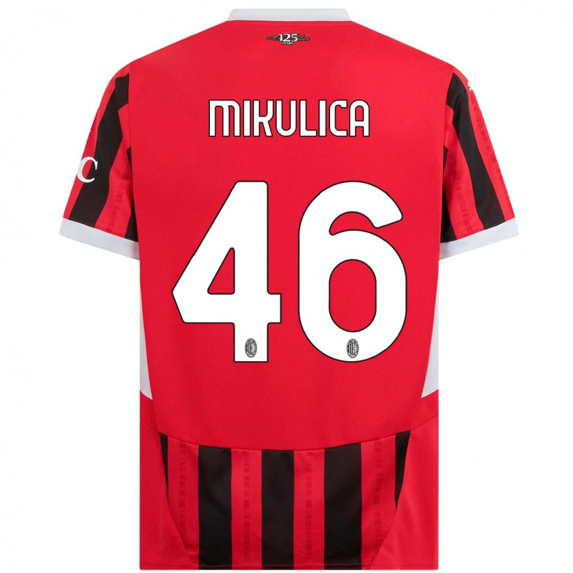 Danxen Heren Petra Mikulica #46 Rood Zwart Thuisshirt Thuistenue 2024/25 T-Shirt