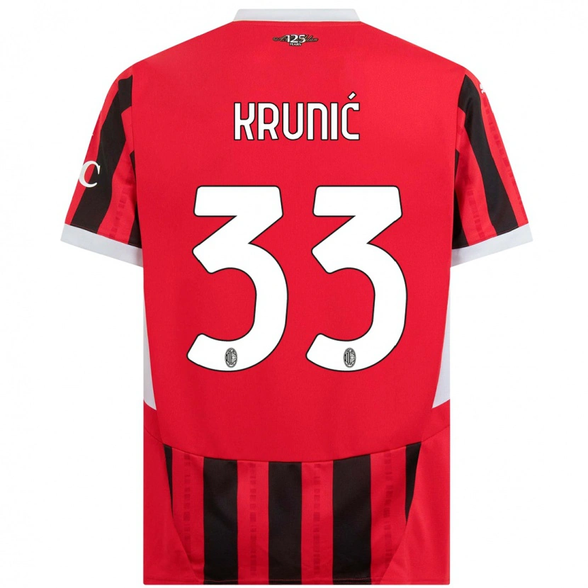 Danxen Heren Rade Krunic #33 Rood Zwart Thuisshirt Thuistenue 2024/25 T-Shirt