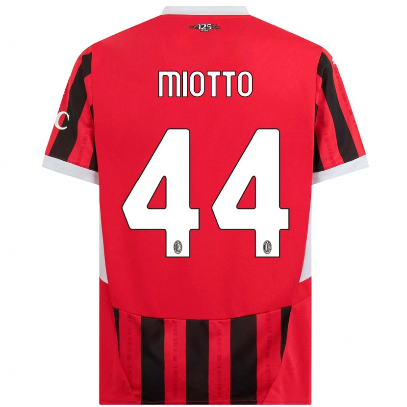 Danxen Heren Giorgia Miotto #44 Rood Zwart Thuisshirt Thuistenue 2024/25 T-Shirt