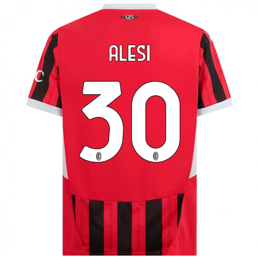 Danxen Heren Gabriele Alesi #30 Rood Zwart Thuisshirt Thuistenue 2024/25 T-Shirt