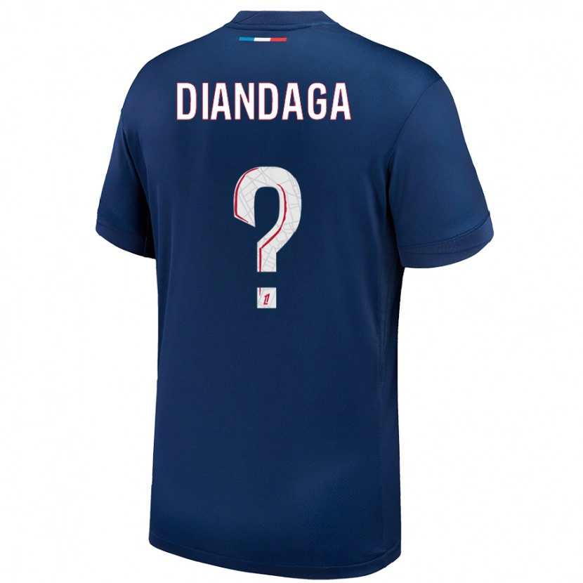 Danxen Heren Hermann Diandaga #0 Marineblauw Wit Thuisshirt Thuistenue 2024/25 T-Shirt