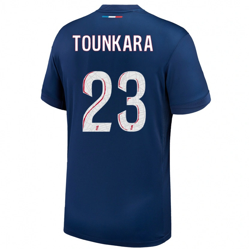 Danxen Heren Aïssatou Tounkara #23 Marineblauw Wit Thuisshirt Thuistenue 2024/25 T-Shirt