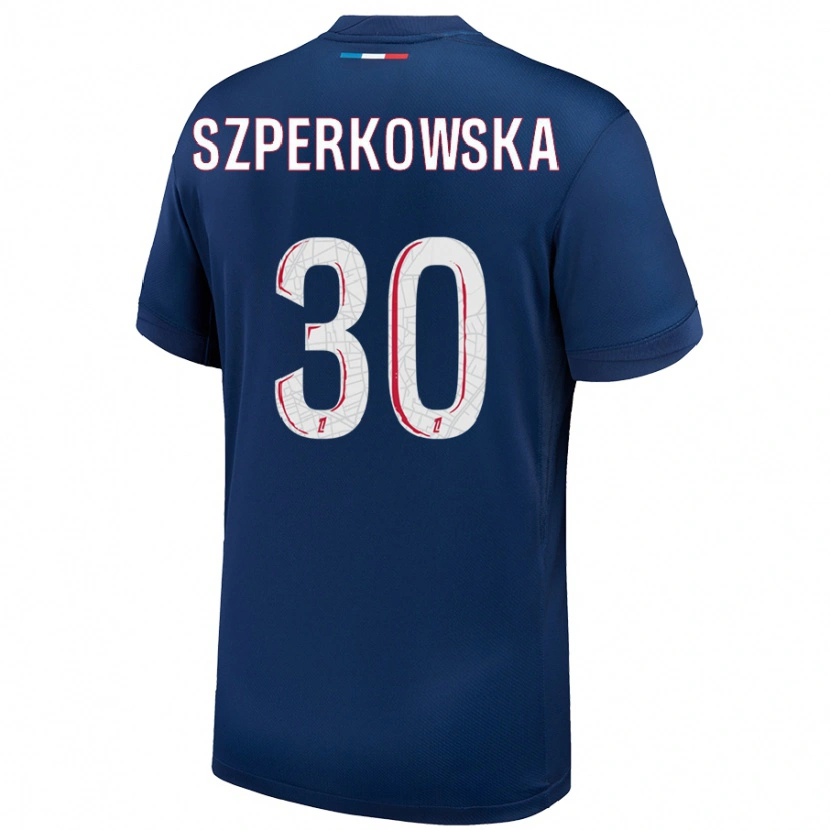 Danxen Heren Oliwia Szperkowska #30 Marineblauw Wit Thuisshirt Thuistenue 2024/25 T-Shirt