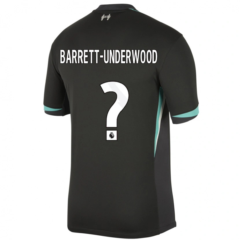 Danxen Heren Keehan Barrett-Underwood #0 Zwart Antraciet Wit Uitshirt Uittenue 2024/25 T-Shirt