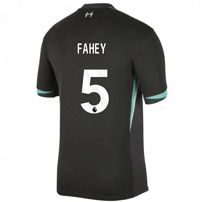 Danxen Heren Niamh Fahey #5 Zwart Antraciet Wit Uitshirt Uittenue 2024/25 T-Shirt