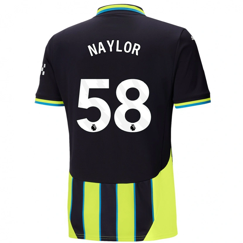 Danxen Heren Seb Naylor #58 Blauw Geel Uitshirt Uittenue 2024/25 T-Shirt