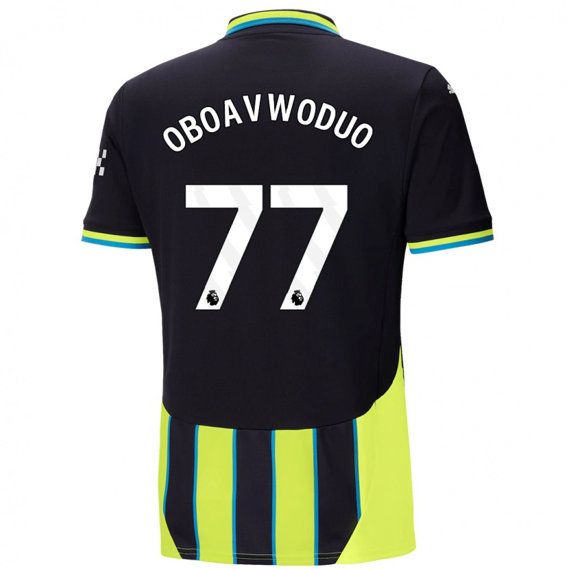 Danxen Heren Justin Oboavwoduo #77 Blauw Geel Uitshirt Uittenue 2024/25 T-Shirt