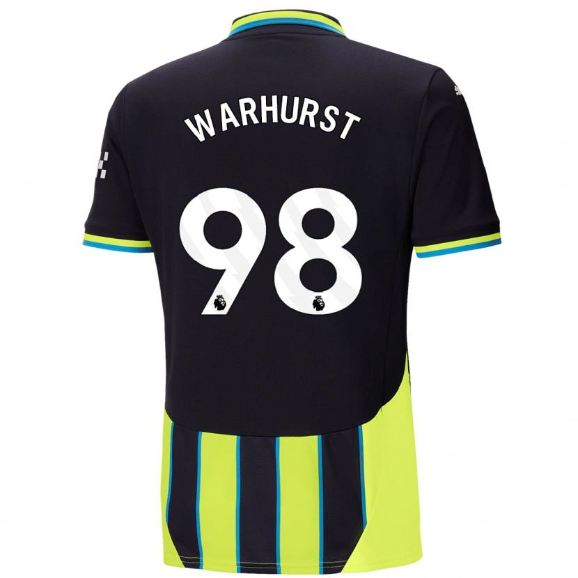 Danxen Heren Matty Warhurst #98 Blauw Geel Uitshirt Uittenue 2024/25 T-Shirt