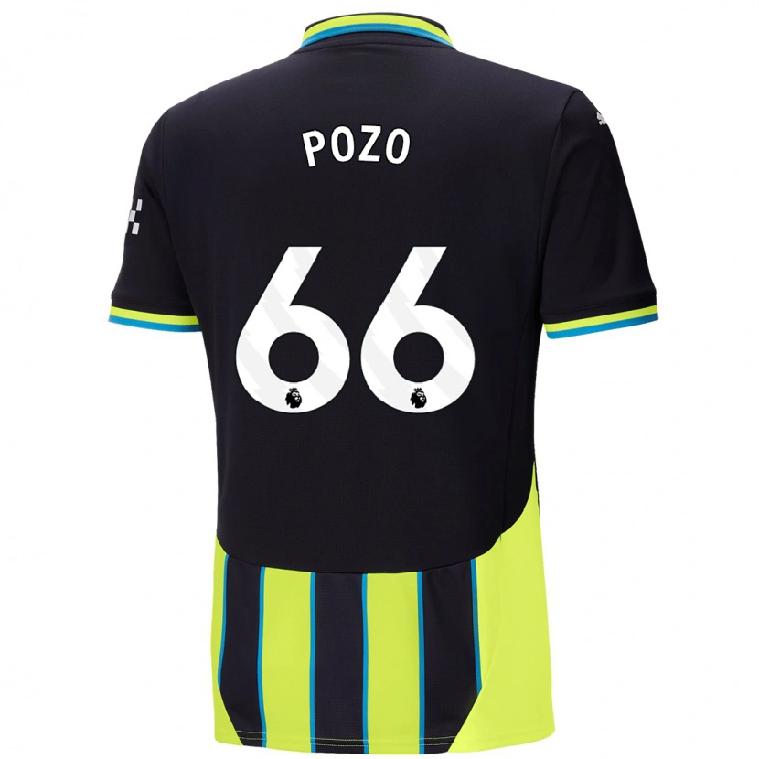 Danxen Heren Iker Pozo #66 Blauw Geel Uitshirt Uittenue 2024/25 T-Shirt