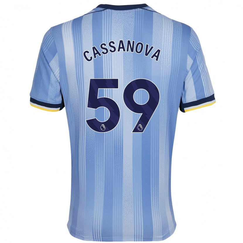 Danxen Heren Dante Cassanova #59 Lichtblauw Uitshirt Uittenue 2024/25 T-Shirt