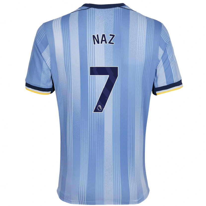Danxen Heren Jessica Naz #7 Lichtblauw Uitshirt Uittenue 2024/25 T-Shirt