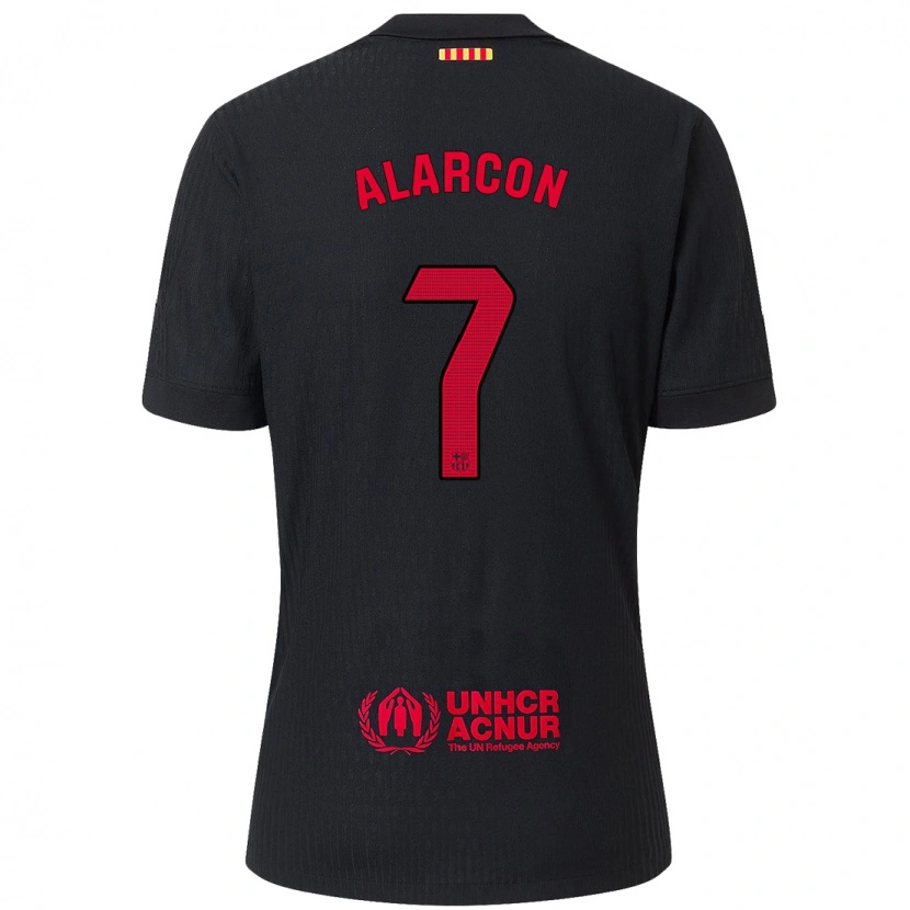 Danxen Heren Ángel Alarcón #7 Zwart Rood Uitshirt Uittenue 2024/25 T-Shirt