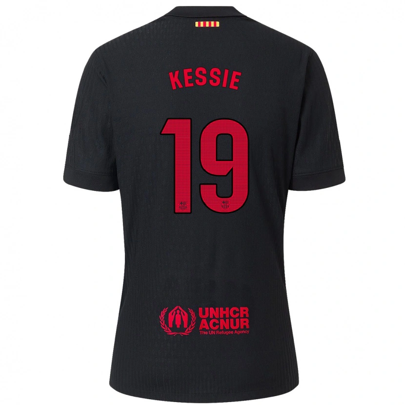 Danxen Heren Franck Kessie #19 Zwart Rood Uitshirt Uittenue 2024/25 T-Shirt