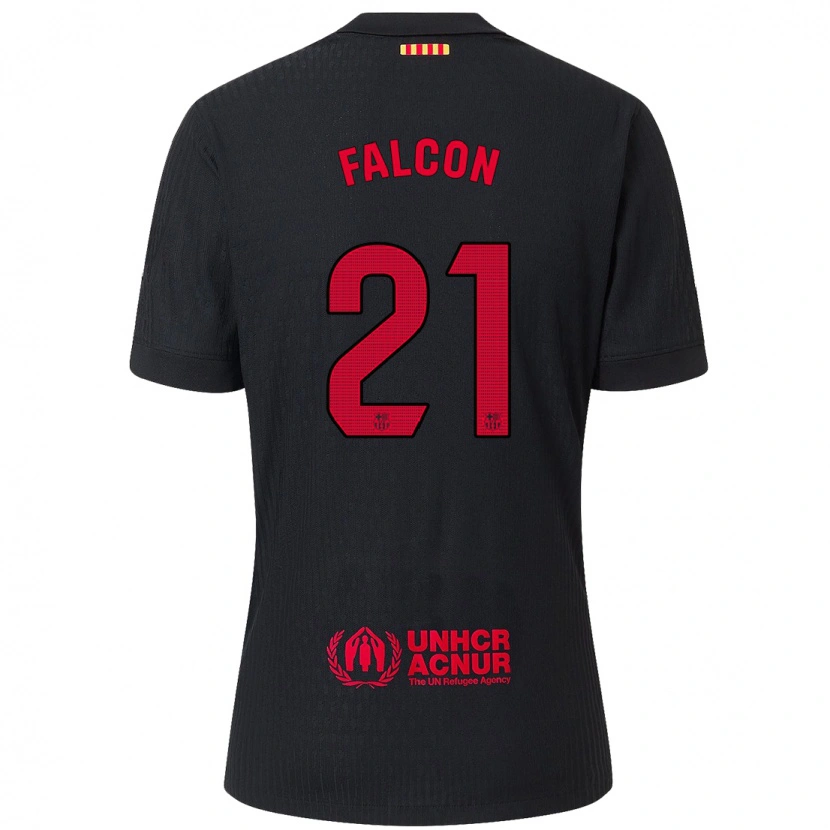 Danxen Heren Andrea Falcon #21 Zwart Rood Uitshirt Uittenue 2024/25 T-Shirt