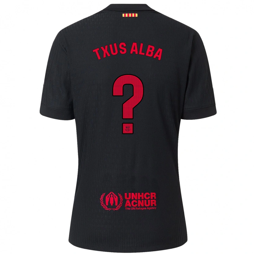 Danxen Heren Txus Alba #0 Zwart Rood Uitshirt Uittenue 2024/25 T-Shirt