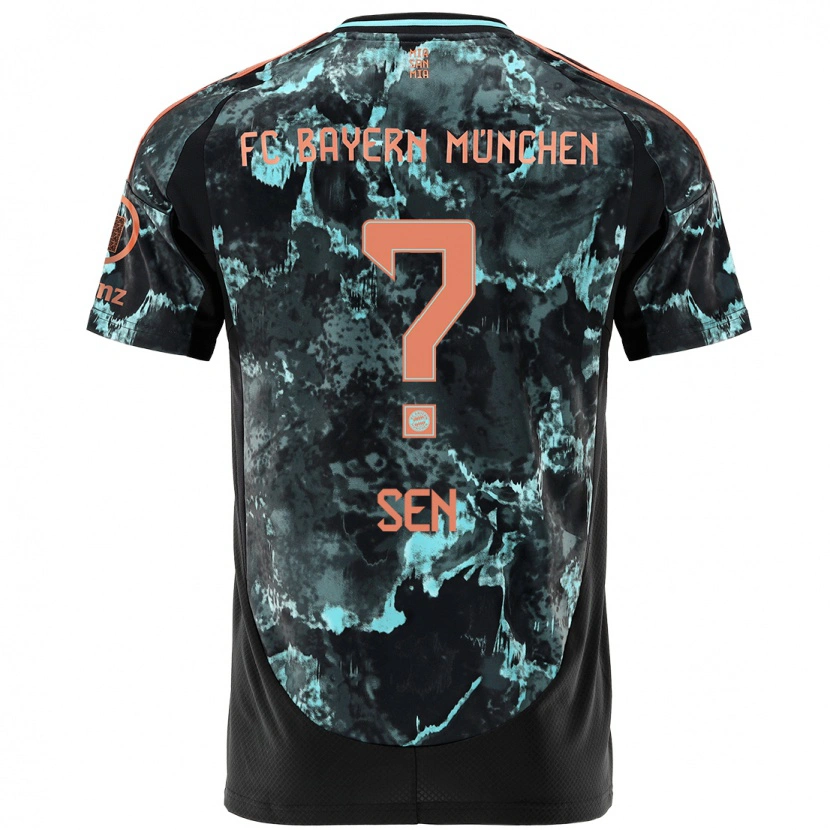 Danxen Heren Salih Sen #0 Zwart Uitshirt Uittenue 2024/25 T-Shirt