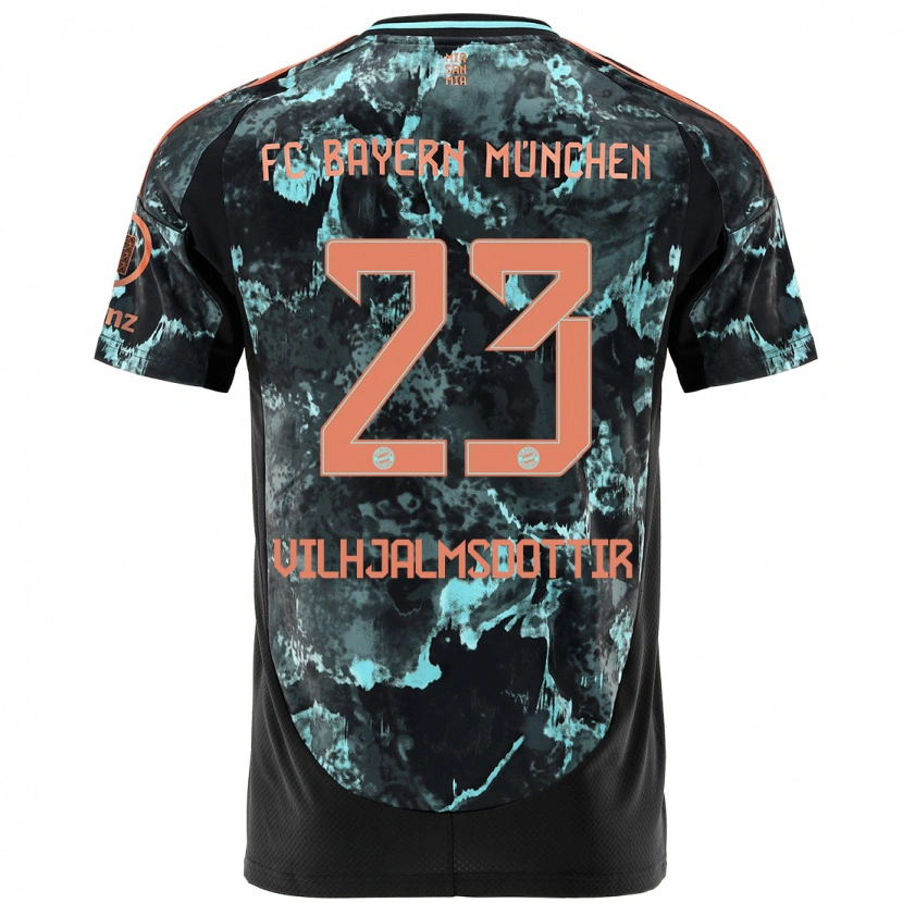 Danxen Heren Karolina Lea Vilhjalmsdottir #23 Zwart Uitshirt Uittenue 2024/25 T-Shirt