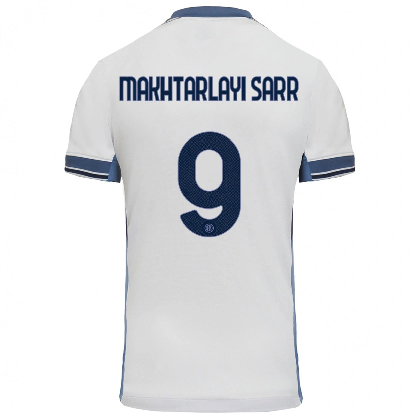 Danxen Heren Amadou Makhtarlayi Sarr #9 Wit Grijs Uitshirt Uittenue 2024/25 T-Shirt