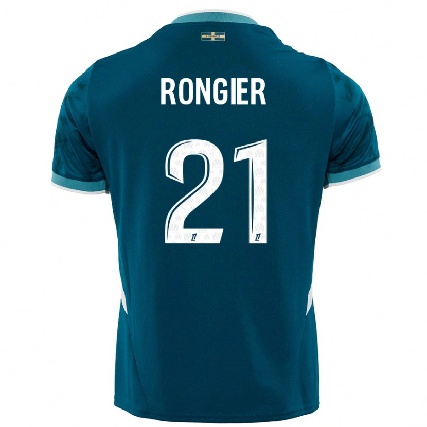 Danxen Heren Valentin Rongier #21 Turkoois Blauw Uitshirt Uittenue 2024/25 T-Shirt