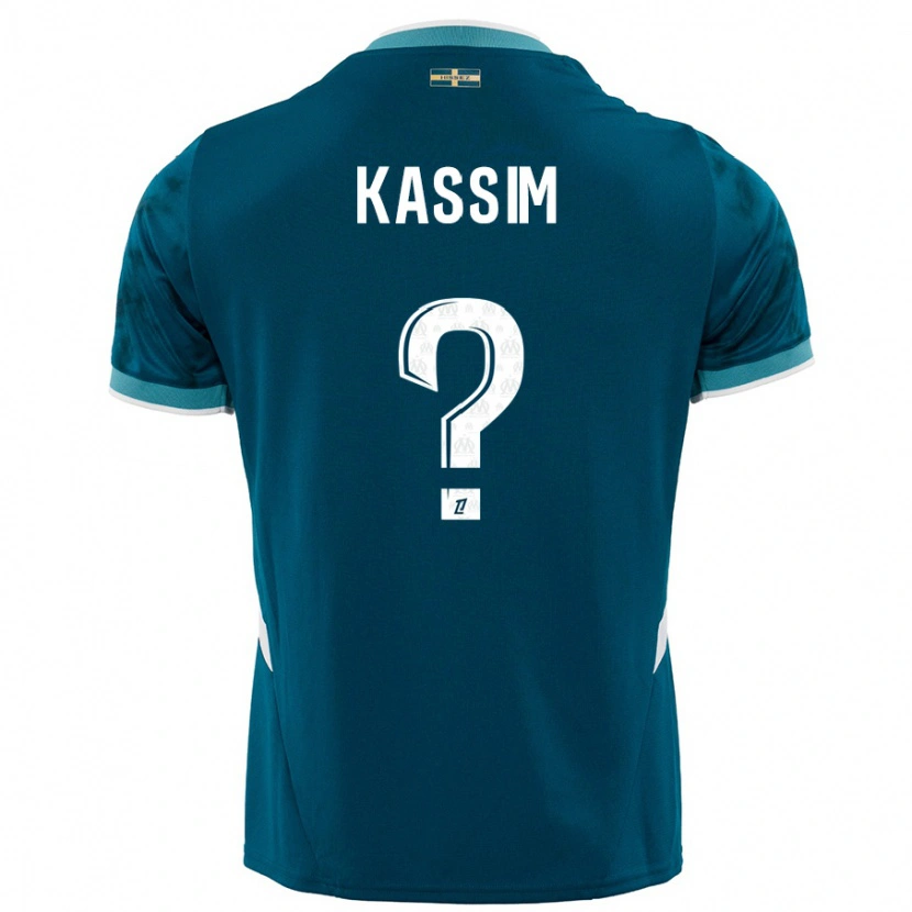 Danxen Heren Kassim Abdallah #0 Turkoois Blauw Uitshirt Uittenue 2024/25 T-Shirt