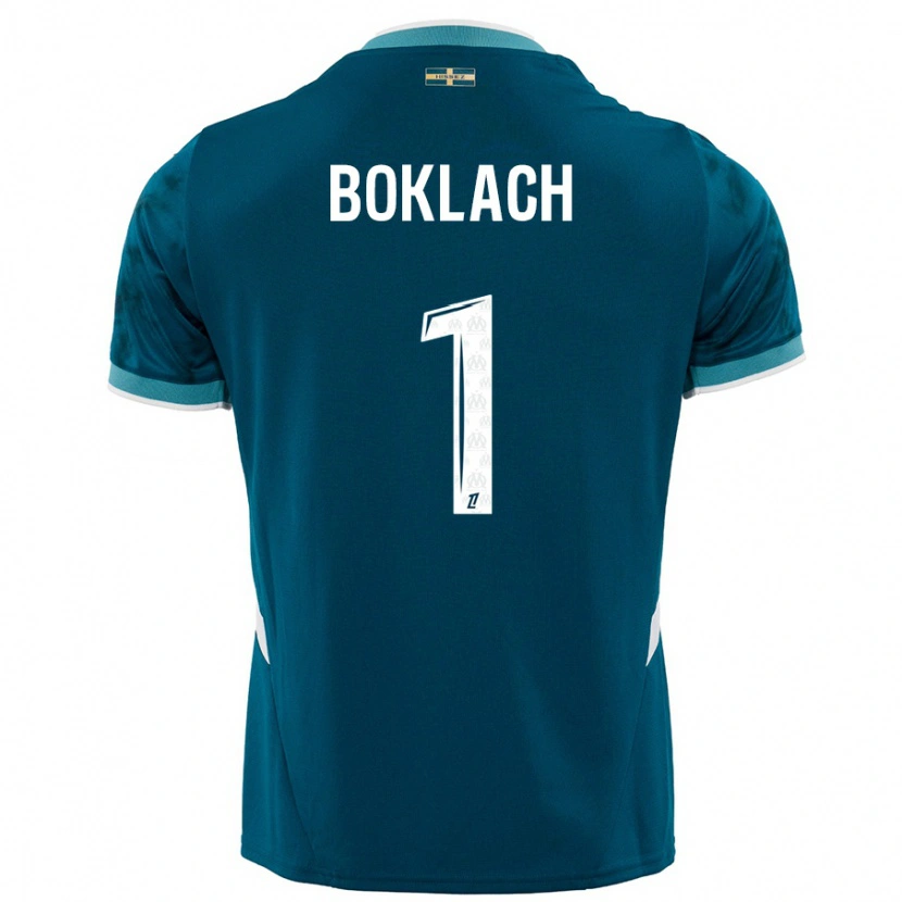 Danxen Heren Kateryna Boklach #1 Turkoois Blauw Uitshirt Uittenue 2024/25 T-Shirt