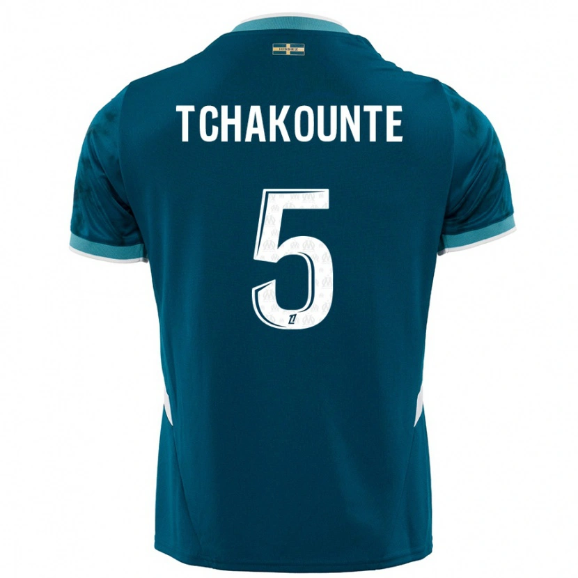 Danxen Heren Annaëlle Tchakounté #5 Turkoois Blauw Uitshirt Uittenue 2024/25 T-Shirt