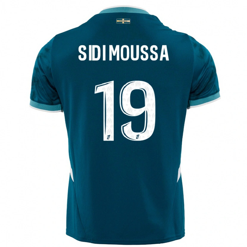 Danxen Heren Salima Sidi Moussa #19 Turkoois Blauw Uitshirt Uittenue 2024/25 T-Shirt